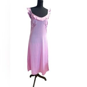 Scoop Y2K Style Pale Pink Satin Finish Slip Dress Size Medium